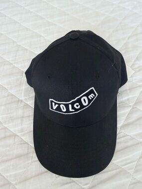 Volcom Black Cap with White Embroidered Logo
